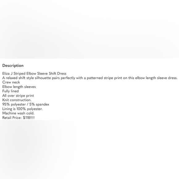 🌹𝐄𝐋𝐈𝐙𝐀 𝐉 𝐄𝐋𝐁𝐎𝐖 𝐒𝐋𝐄𝐄𝐕𝐄 𝐒𝐇𝐈𝐅𝐓 𝐃𝐑𝐄𝐒𝐒 - Picture 2 of 9